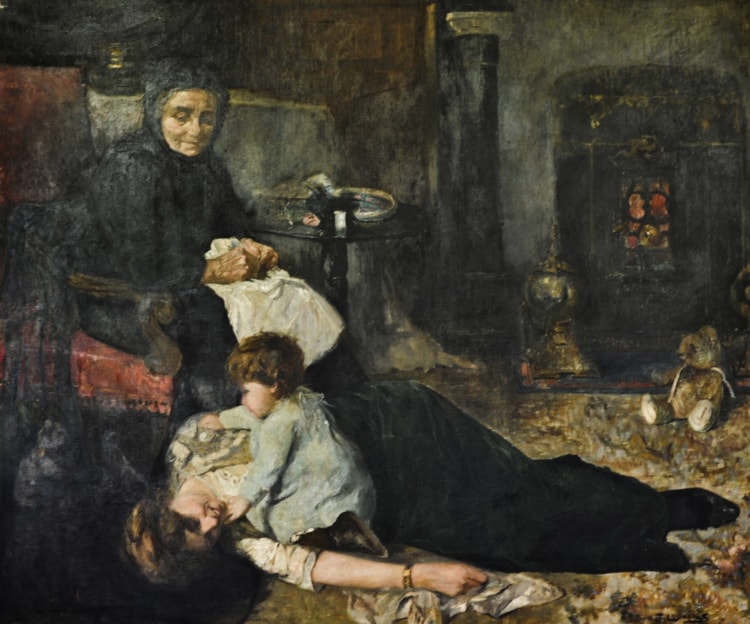 Loukidis Anastassios, “The three generations” (1913), Oil on canvas