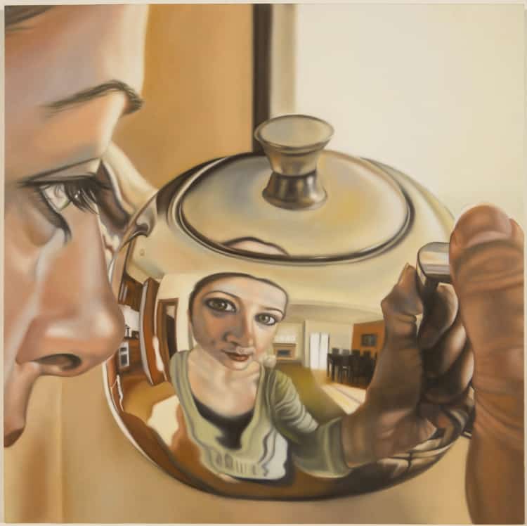 Lambrini Boviatsou, “Objectivity No. 3” (2010), Oil on canvas
