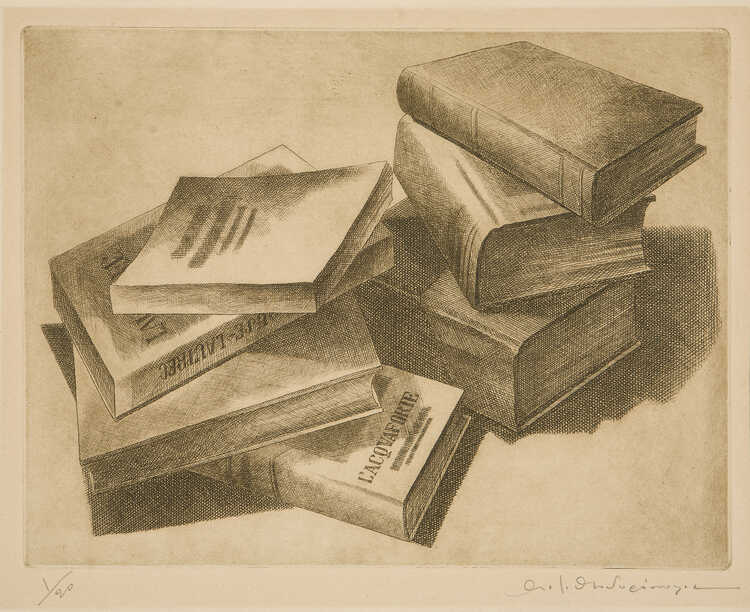 Theodoropoulos Angelos “Books”, Etching