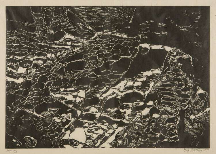 Xenaki Marianna “Stones” (2000), Woodcut