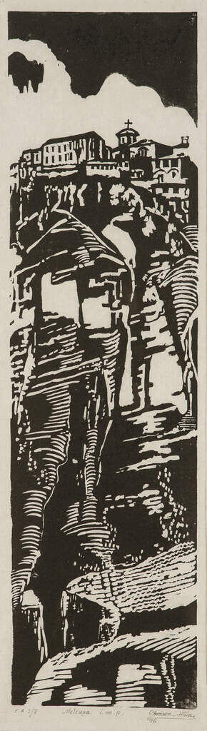 Anoussi-Ilia Rena “Meteora” (1996), Woodcut