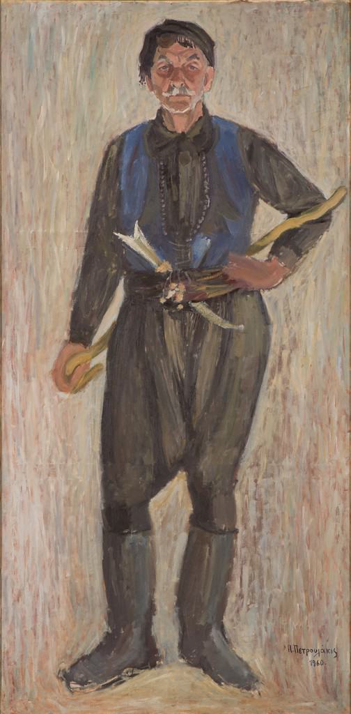 Petroulakis Antonis, “Cretan man” (1960), Oil on canvas