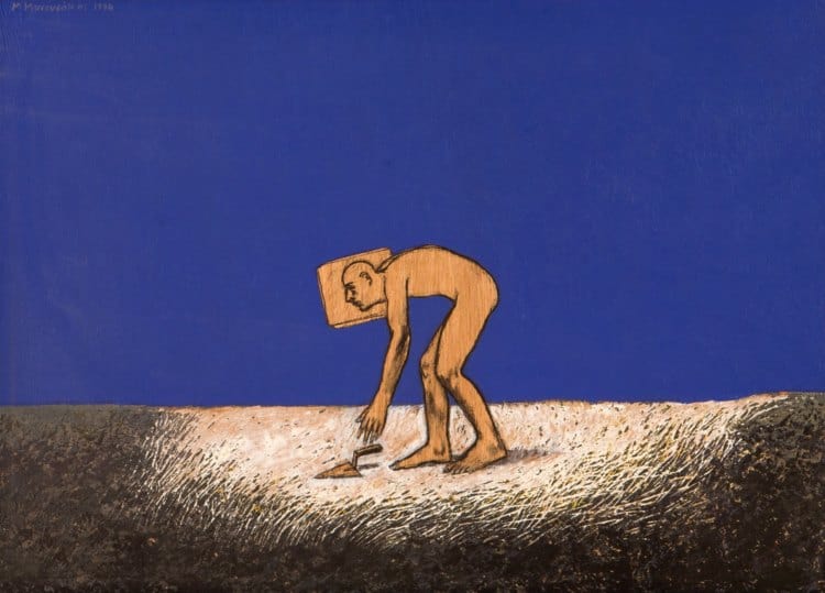 Manoussakis Michalis, “The builder Νο 2” (1994), Oil on wood