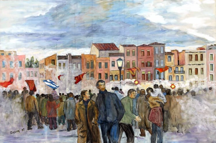 Gypaki Maro, “Epiphany” (2005), Oil on canvas