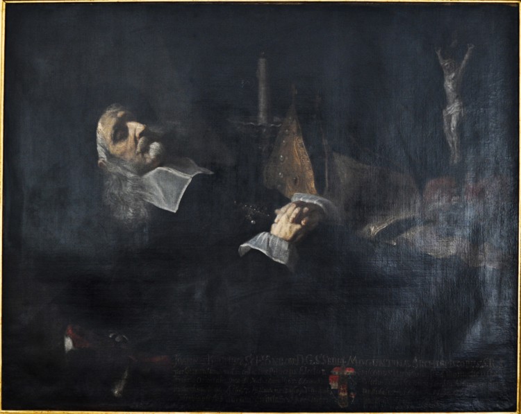 Unknown artist, “Dead Bishop” (17th century), Oil on canvas